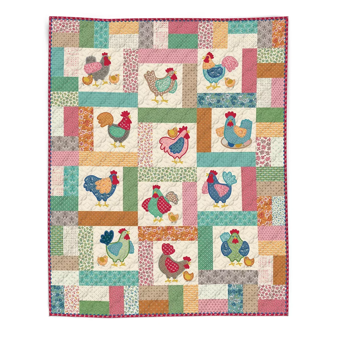 Machine Embroidery Chicken Salad FABRIC ONLY KIT using Family Reunion | Riley Blake Designs