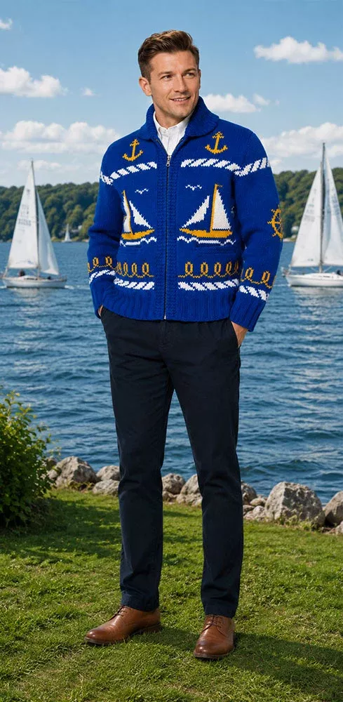 Men's Sailing Time Cardigan Pattern
