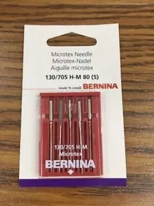 *MICROTEX SHARP SEWING MACHINE NEEDLES//SIZE 80/12//5 PACK//130/705 H-M//BERNINA