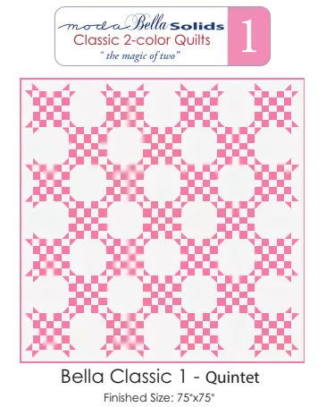 Moda Bella Solids ~ Classic 2-Color Quilts #1 Quintet