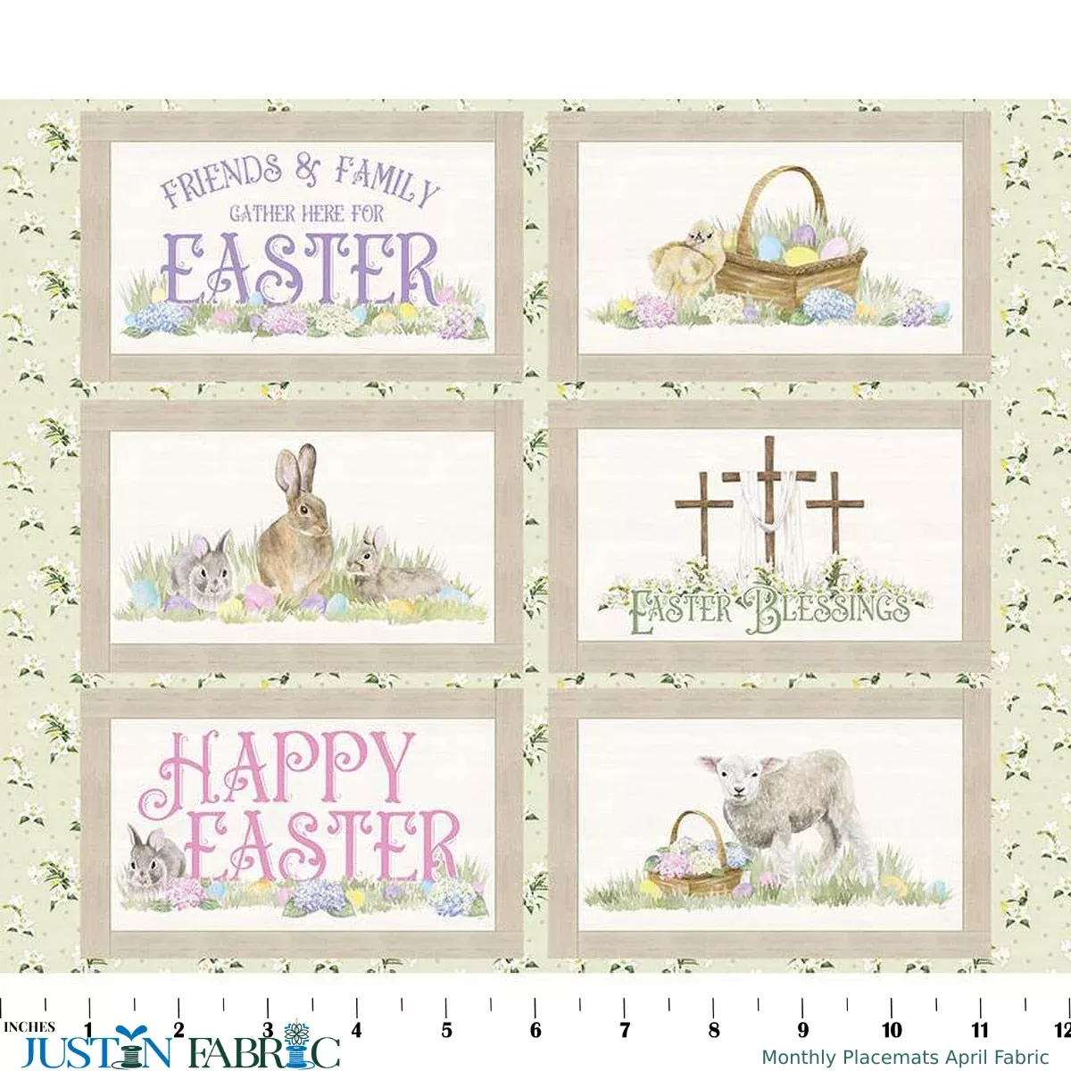 Monthly Placemats April Panel Fabric by Tara Reed | Riley Blake Designs