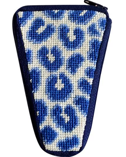 Navy Leopard - Stitch and Zip