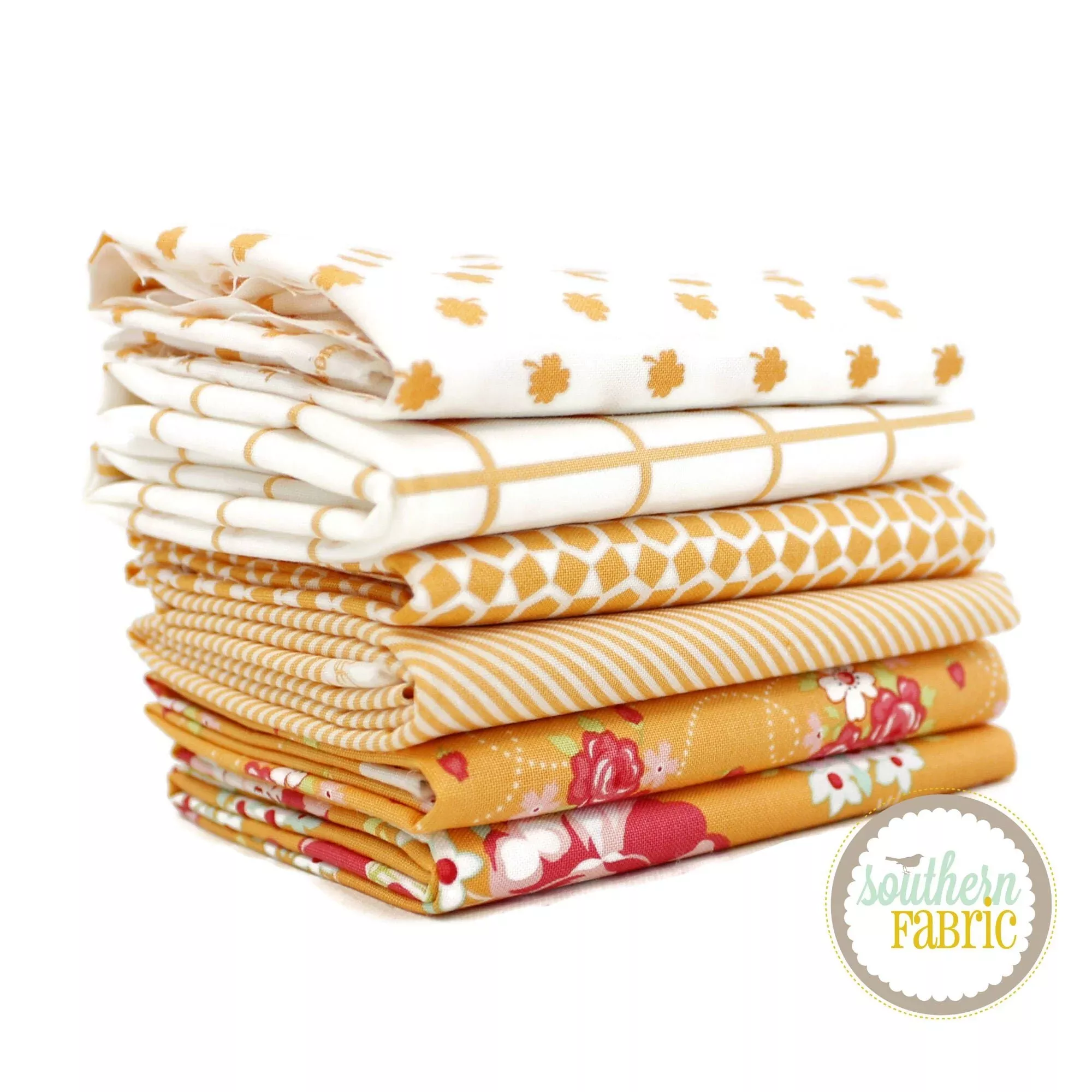 One Fine Day - Orange Fat Quarter Bundle (6 pcs) by Bonnie and Camille for Moda