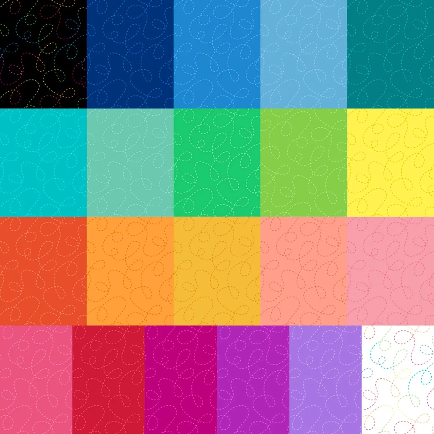 One Stitch Two Stitch | 10" Square Pack by P&B Textiles | 42 pcs