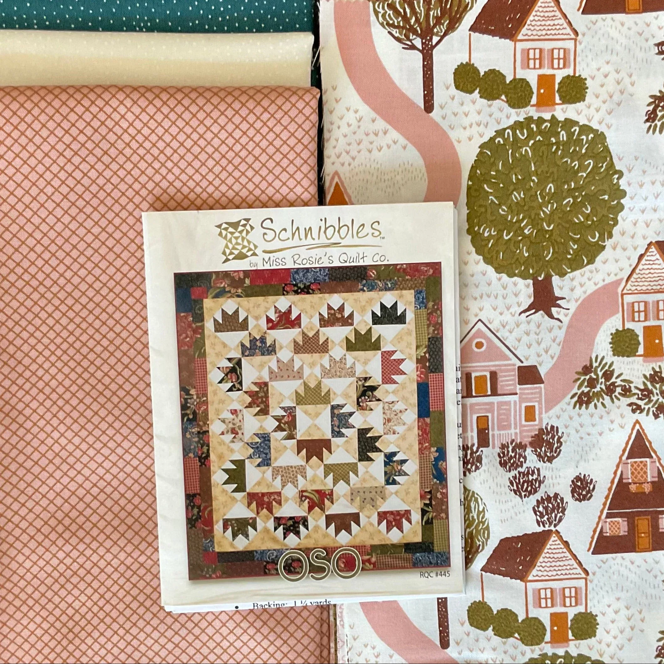 Oso Quilt Kit featuring Quaint Cottage by Gingiber