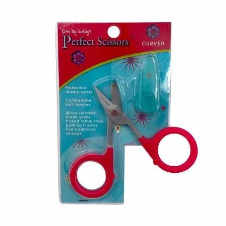 *PERFECT CURVED SCISSORS//BLADE SIZE 7/8"//RED HANDLE//KAREN KAY BUCKLEY'S