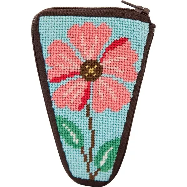 Pink Flower Scissors Case