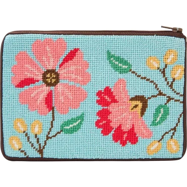 Pink Flowers Purse
