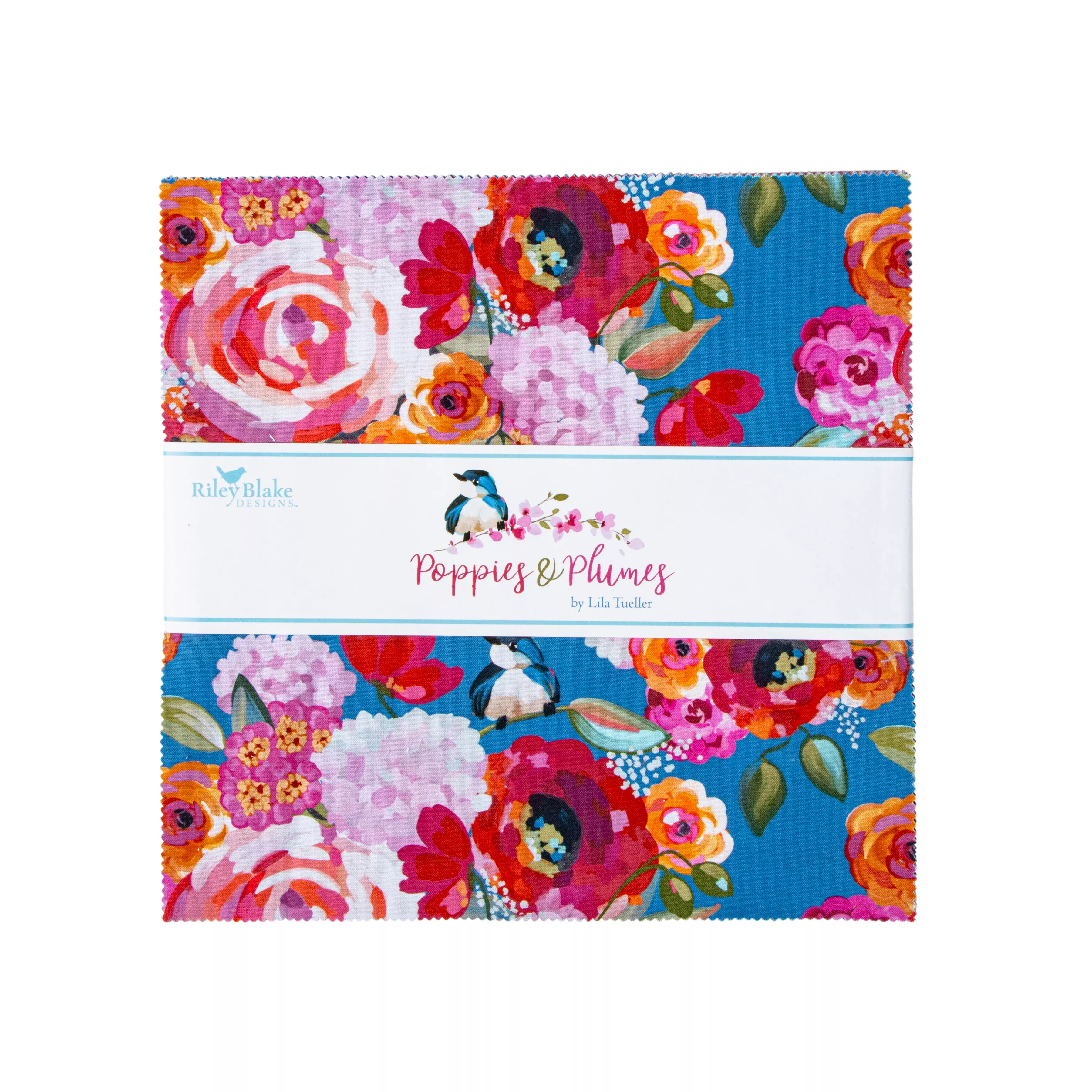 Poppies & Plumes | 10" Square Pack by Lila Tueller for Riley Blake | 42 pcs
