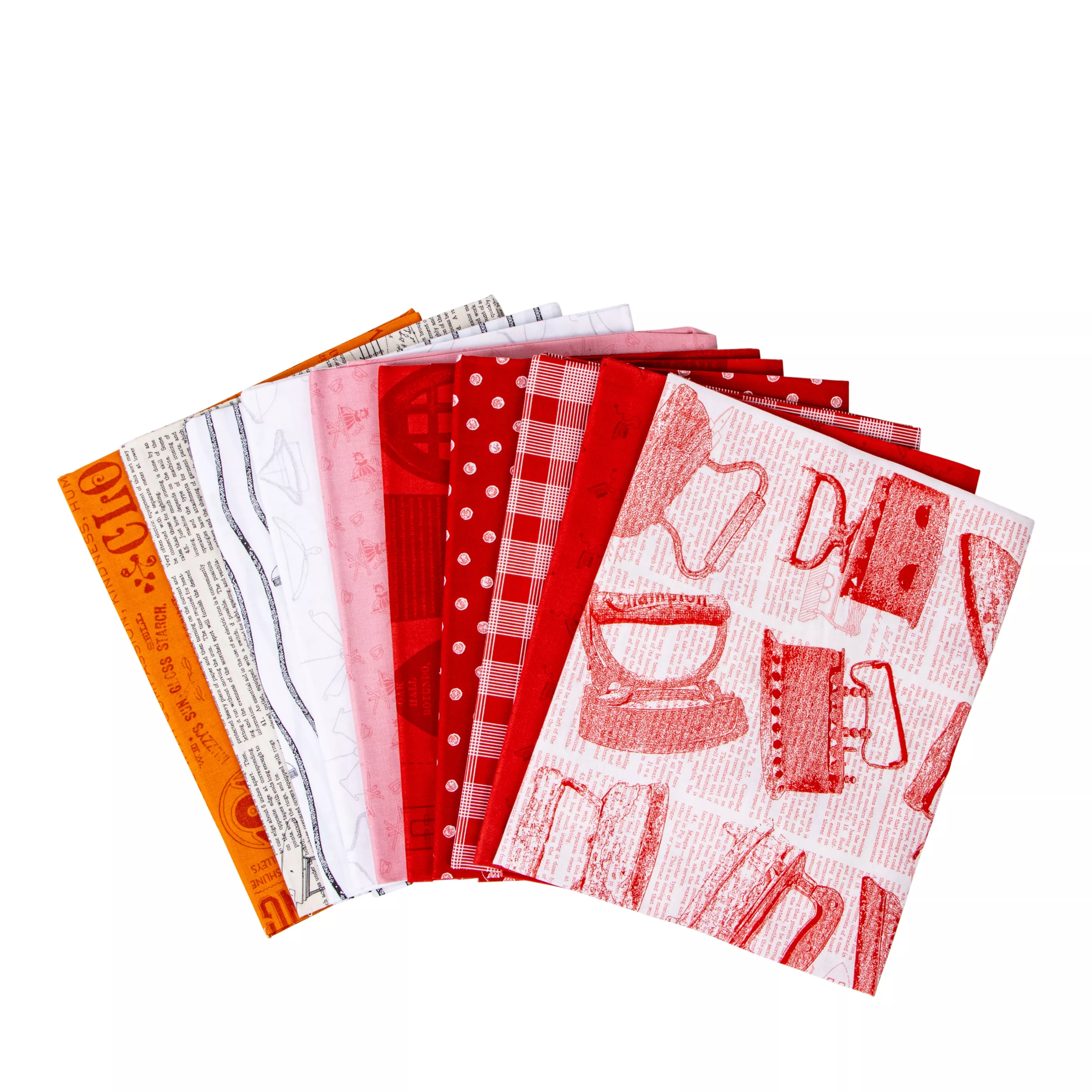 Press On | 1-Yard Bundle Red by J. Wecker Frisch for Riley Blake | 10 pcs