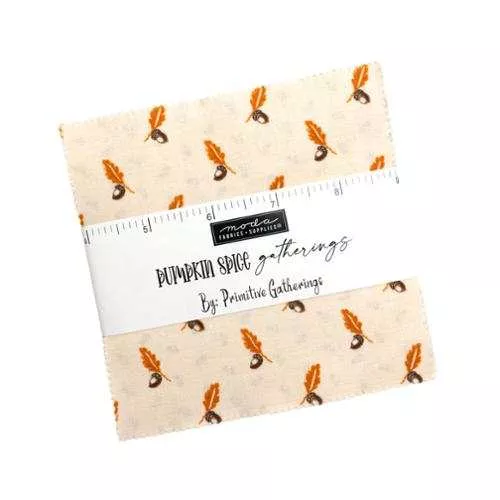 Pumpkin Spice Charm Pack by Lisa Bongean of Primitive Gatherings for Moda Fabrics
