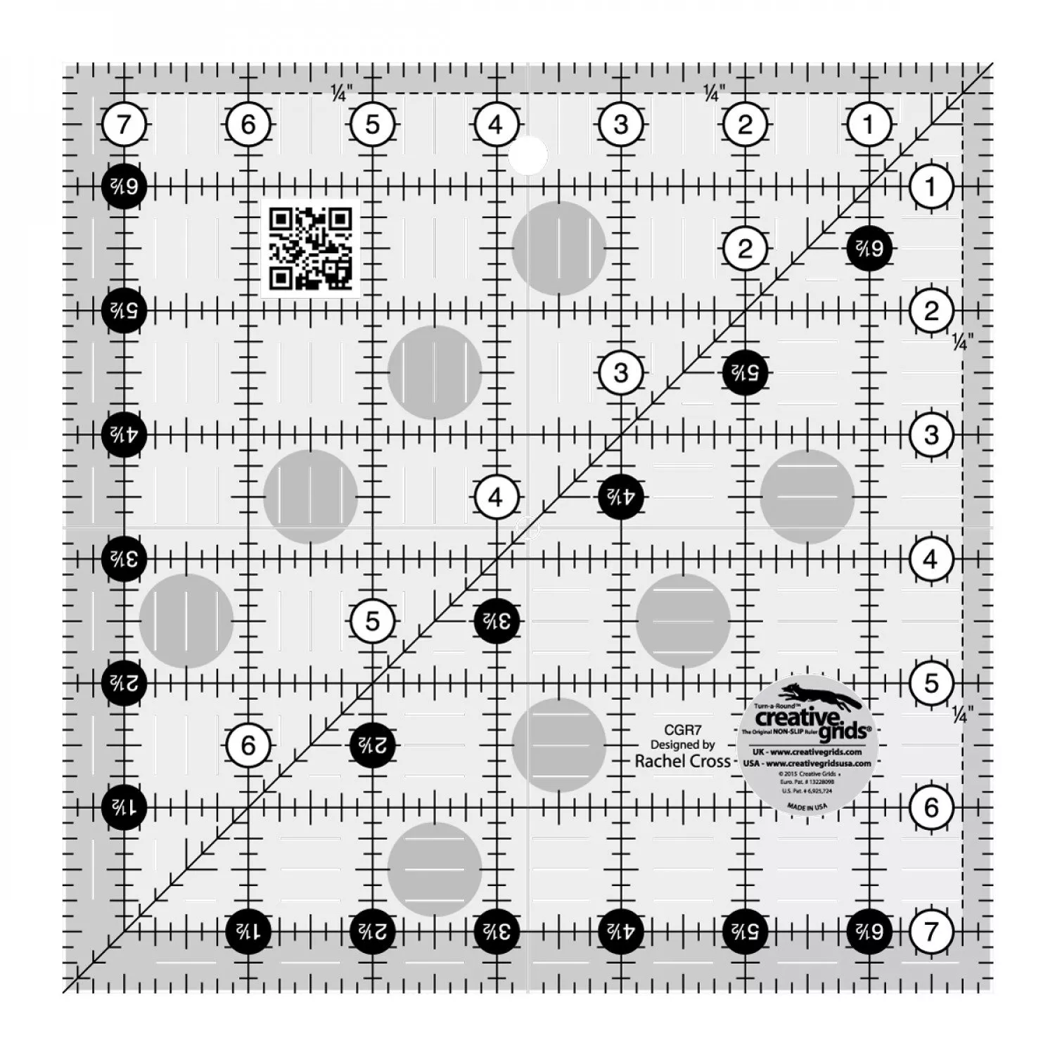 *QUILTING RULER//7.5" SQUARE QUILT RULER//CREATIVE GRIDS RULER