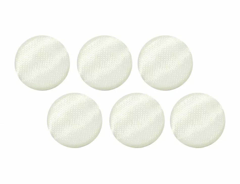 Satin Bridal Buttons Ivory 13mm
