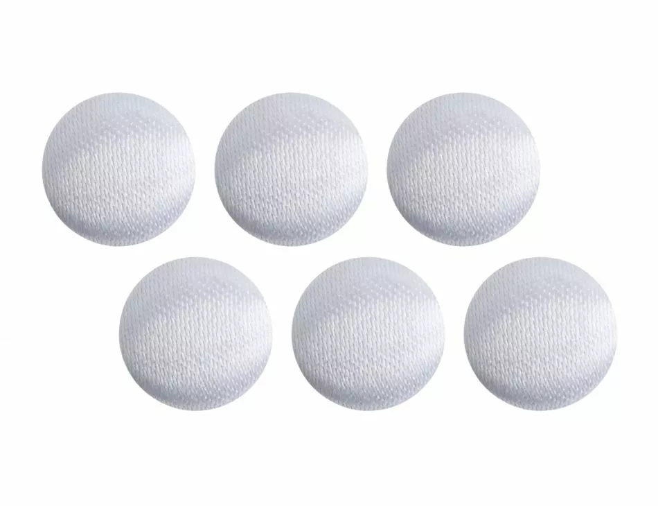Satin Bridal Buttons White 13mm