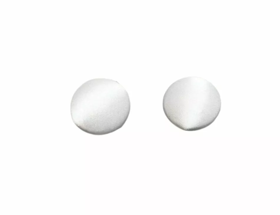 Satin Bridal Buttons White 23mm