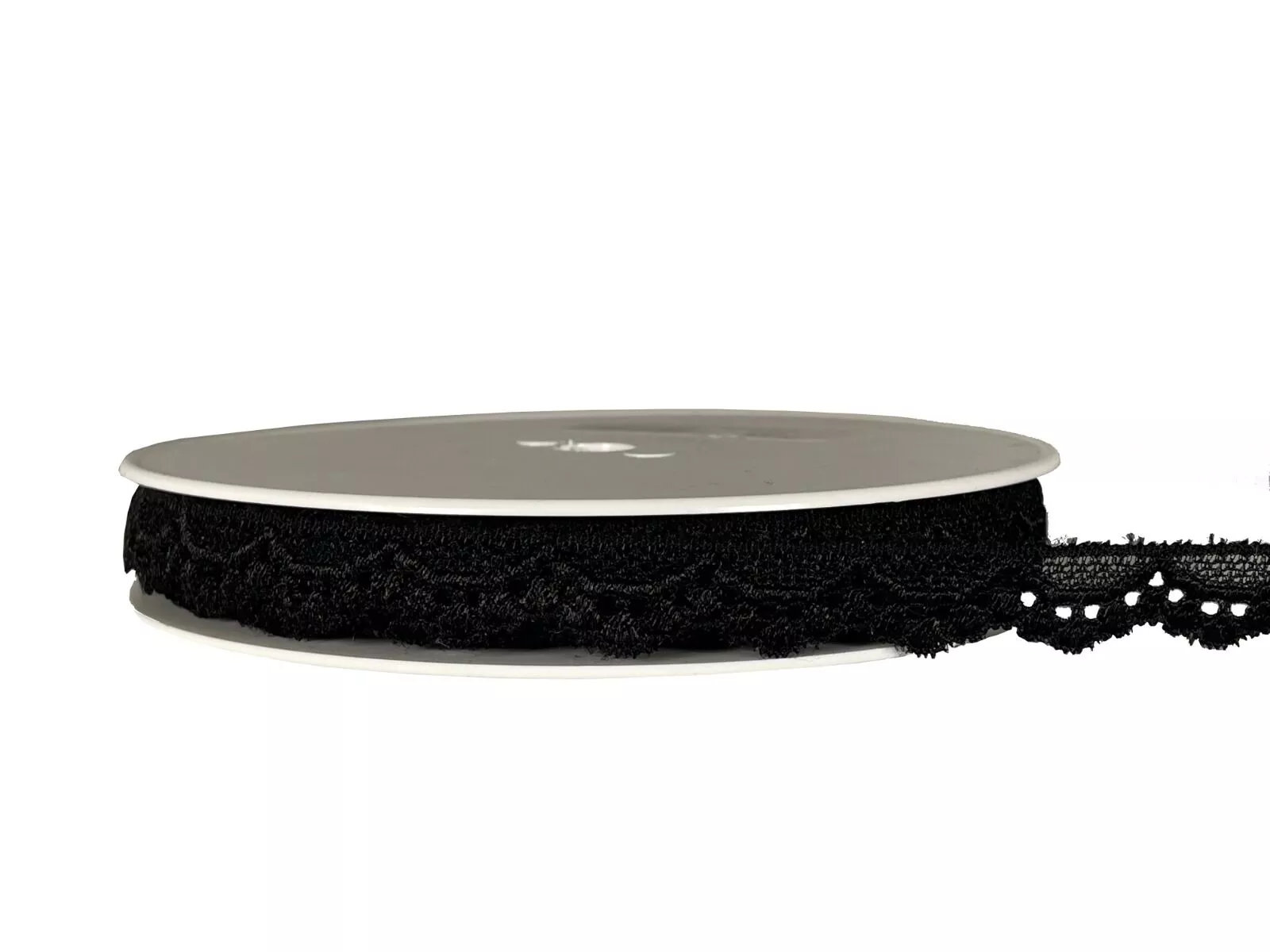 Scallop Elastic Lace 8mm Black