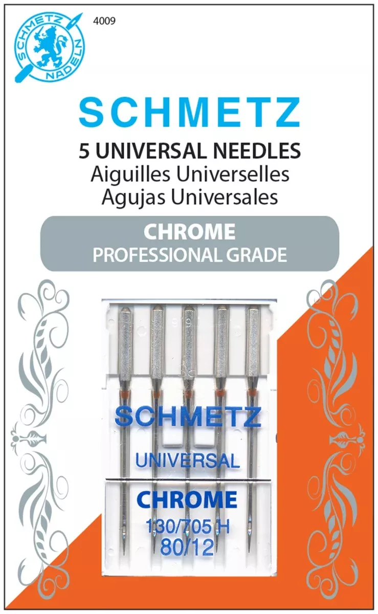 Schmetz Chrome Universal Needle 5 ct,Size 80/12