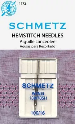*SCHMETZ HEMSTITCH WING NEEDLE//SIZE 16/100//QTY 1//SCHMETZ