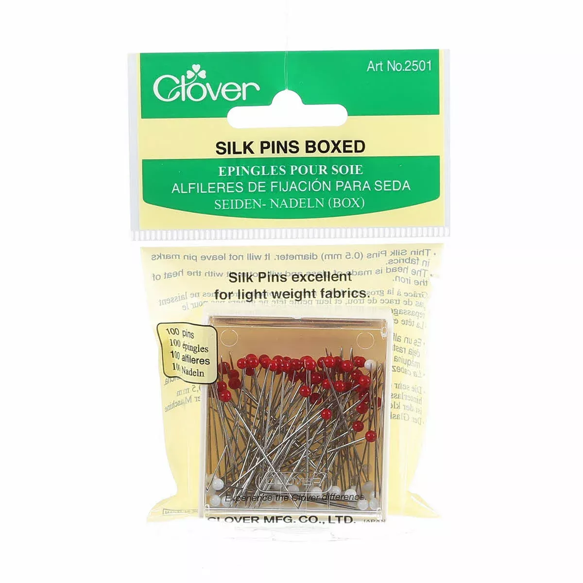 Silk Glasshead Pin Size 30 - 1-1/4in 100ct