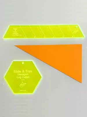 Slide & Trim Hexagon Log Cabin Ruler Set