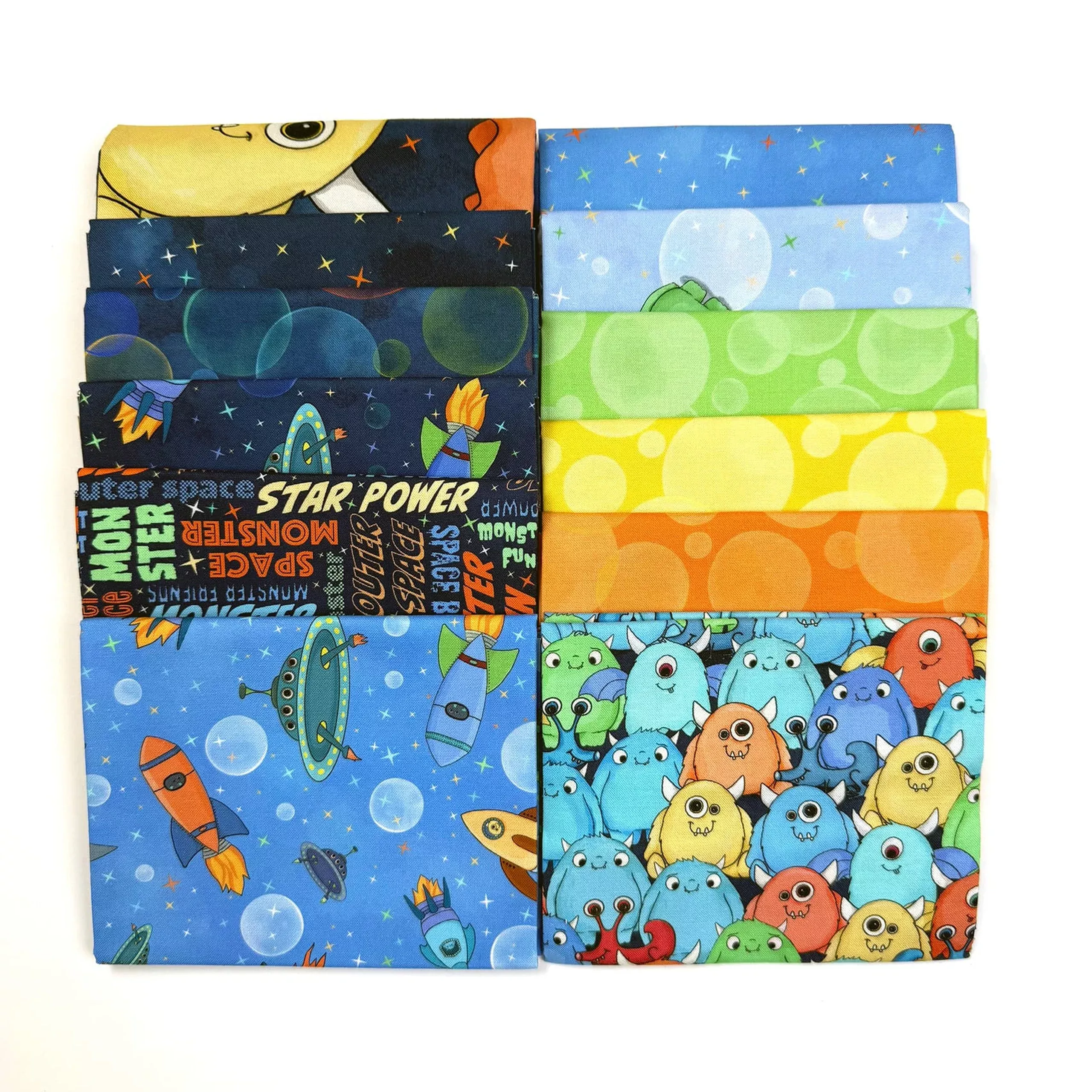 Space Monsters | Fat Quarter Bundle by Maywood Studio | 12 pcs