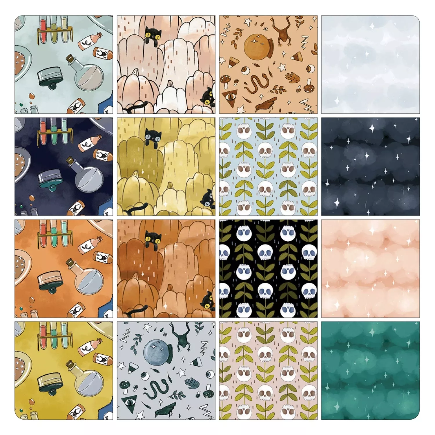 Spellbound | Fat Quarter Bundle by Marin Sutton for Benartex | 16 pcs
