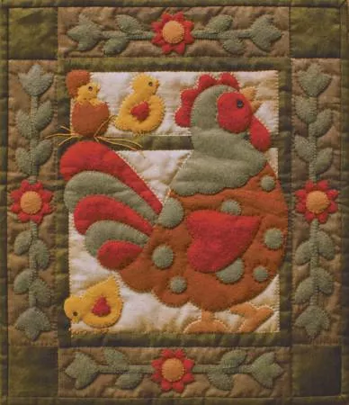 Spotty Rooster Wall Quilt Kit