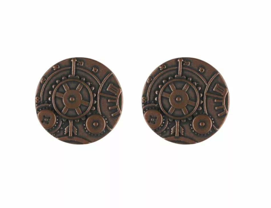 Steampunk Buttons Copper 23mm