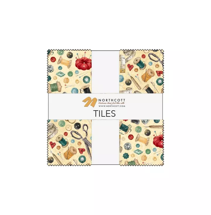 Stonehenge Stitchin' | 10" Square Pack by Deborah Edwards for Northcott | 42 pcs