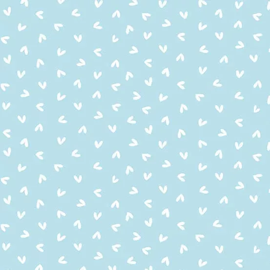 Sunny Honey | Blue Hearts Aflutter by Amy Latta Creations for Andover Fabrics | A-1578-B