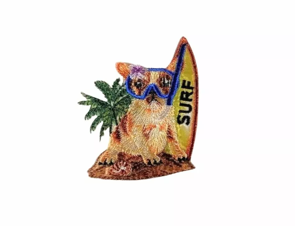 Surf Dog Applique Patch