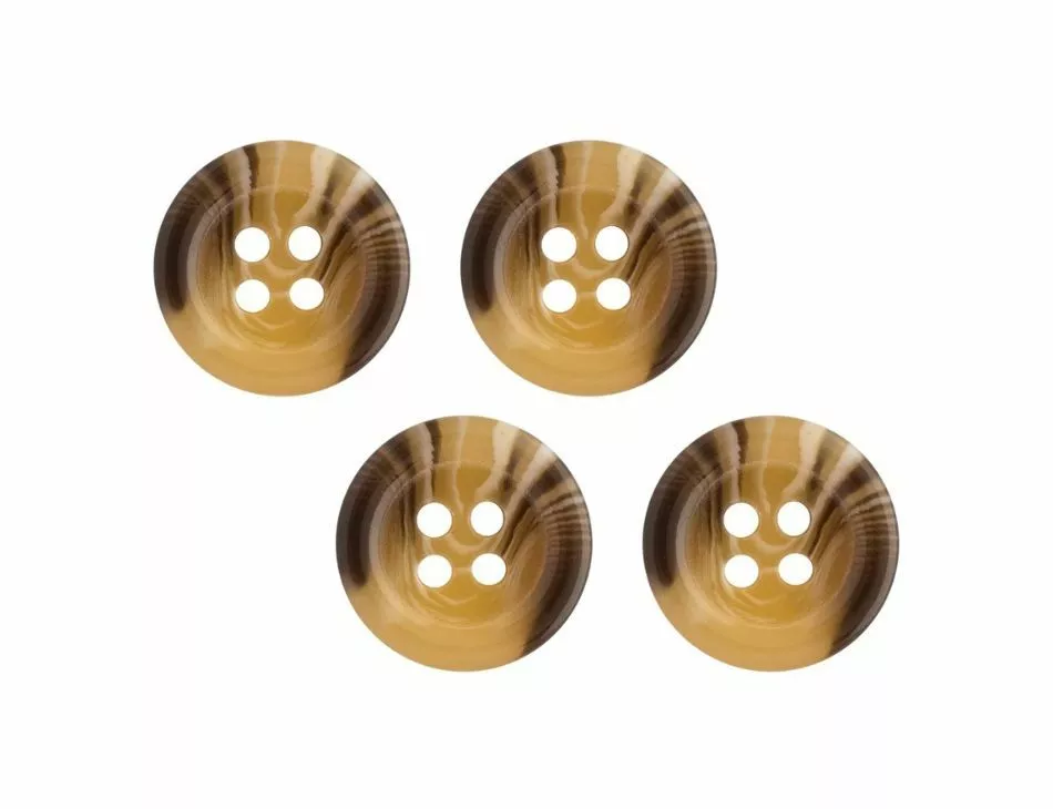 Tan & Brown Marbled Suit Buttons 15mm