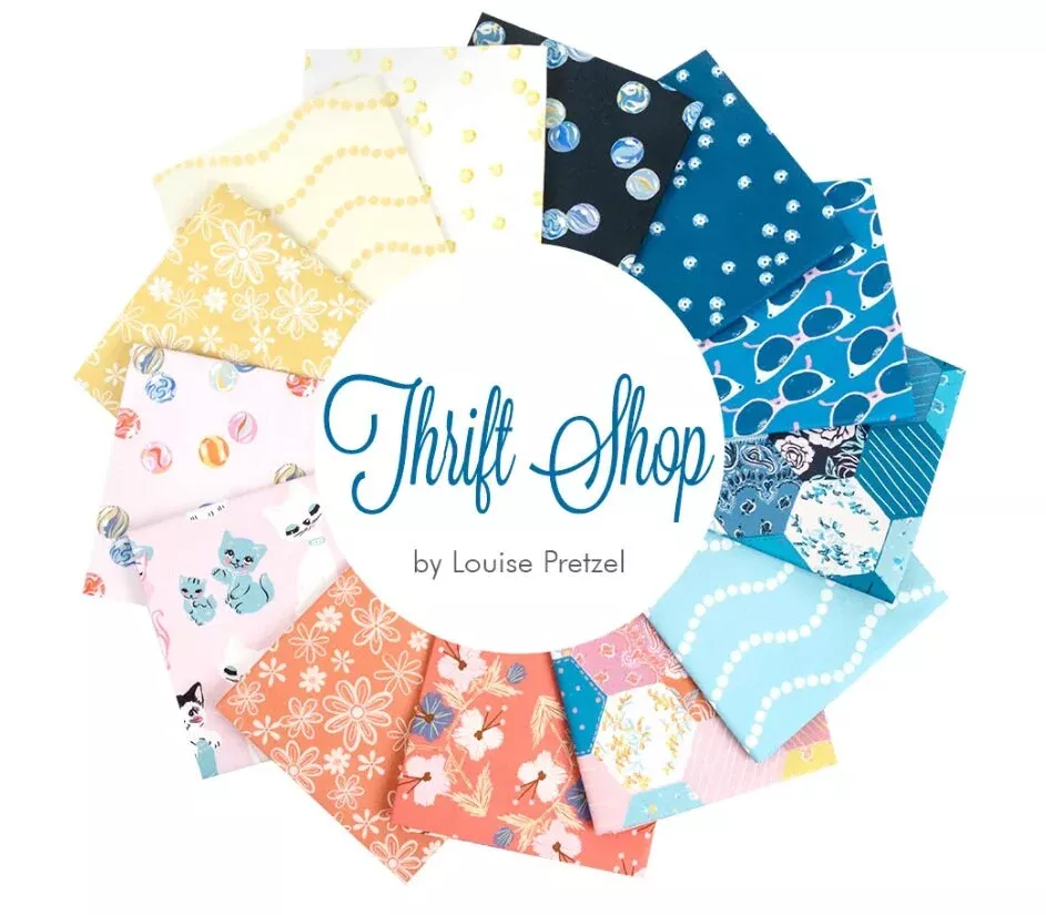 Thrift Shop Fat Quarter Bundle 13/pkg. - Louise Pretzel - Figo Fabrics