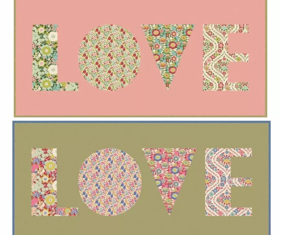 *Tilda Wallflower Love Pillow Kit Curated by Bella Rose Quilts-2 Colorways