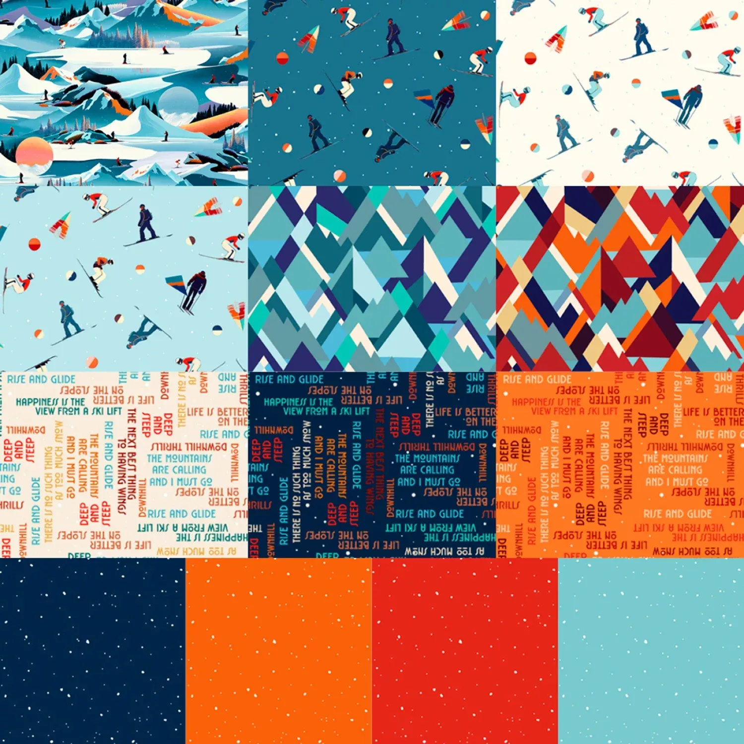 Timeless Trails | 10" Square Pack by FootePrint Art for P&B Textiles | 42 pcs