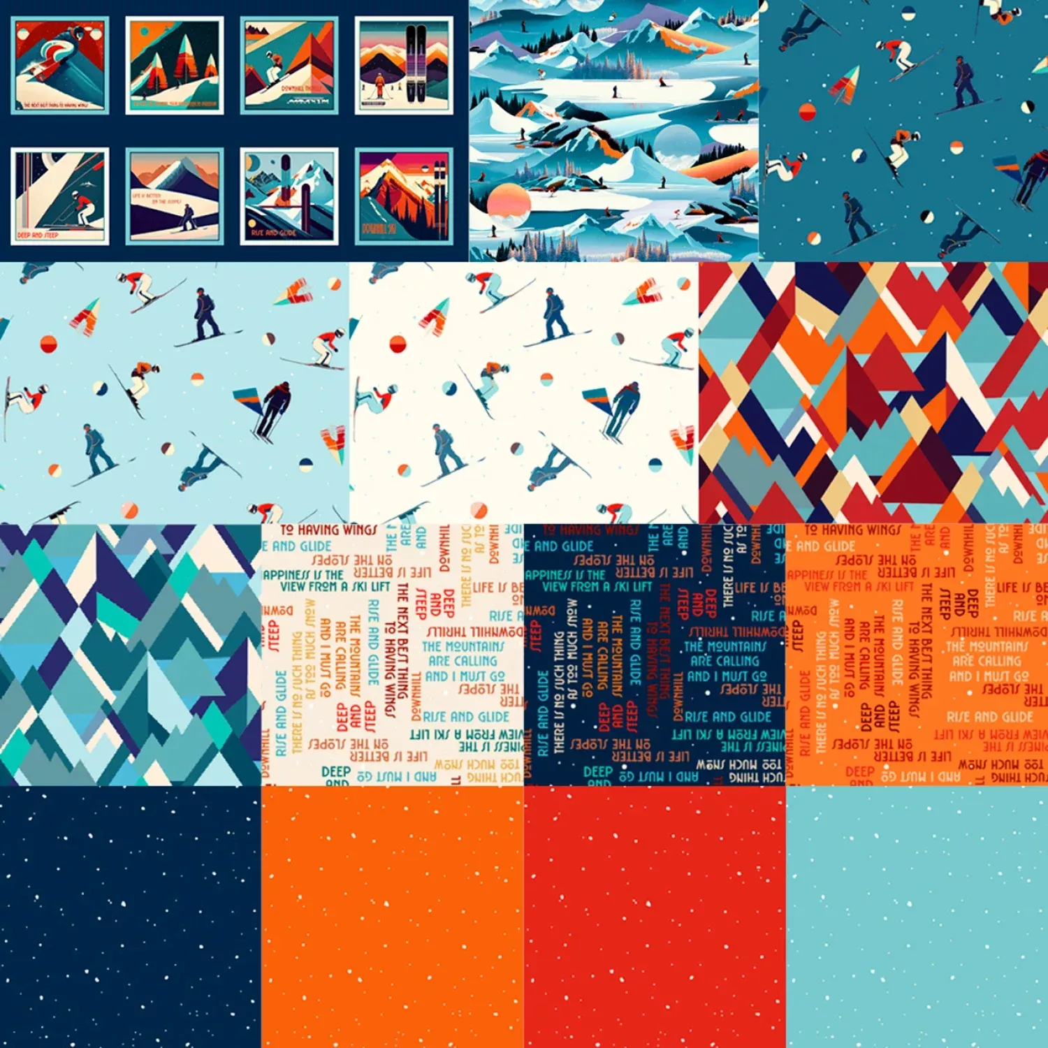Timeless Trails | Fat Quarter Bundle by FootePrint Art for P&B Textiles | 13 pcs + Panel
