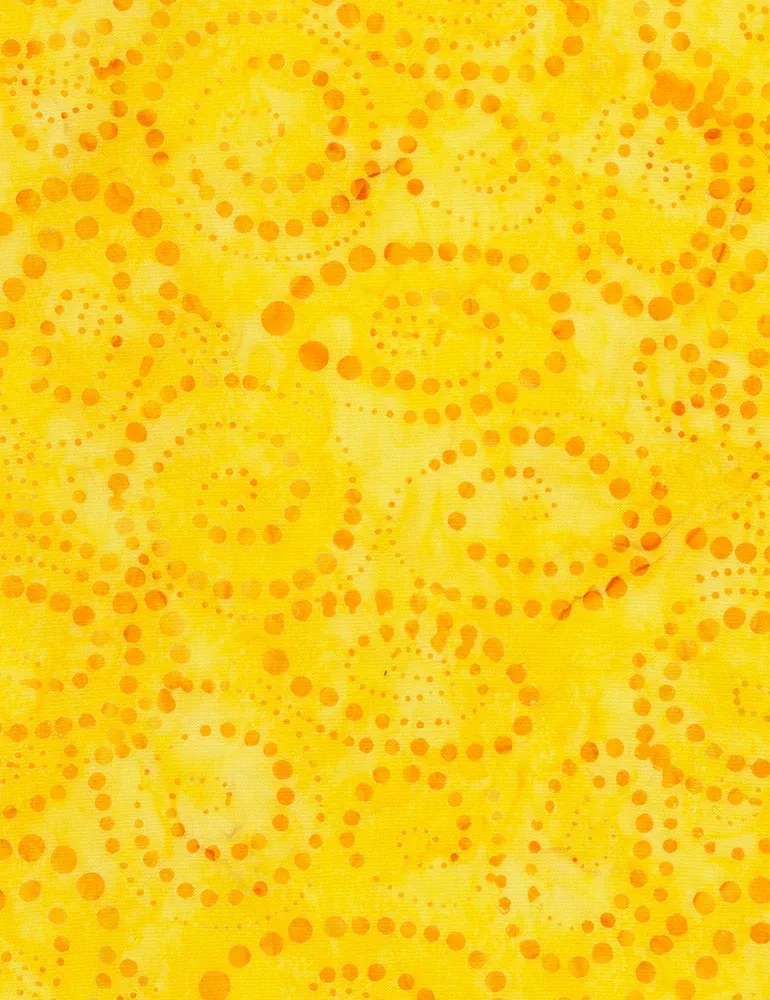 Timeless TreasuresDotty Spiral Batik - Tonga CanaryB5270