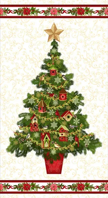'Tis the Season Banner Panel 24 Inch7688P-44 Cream