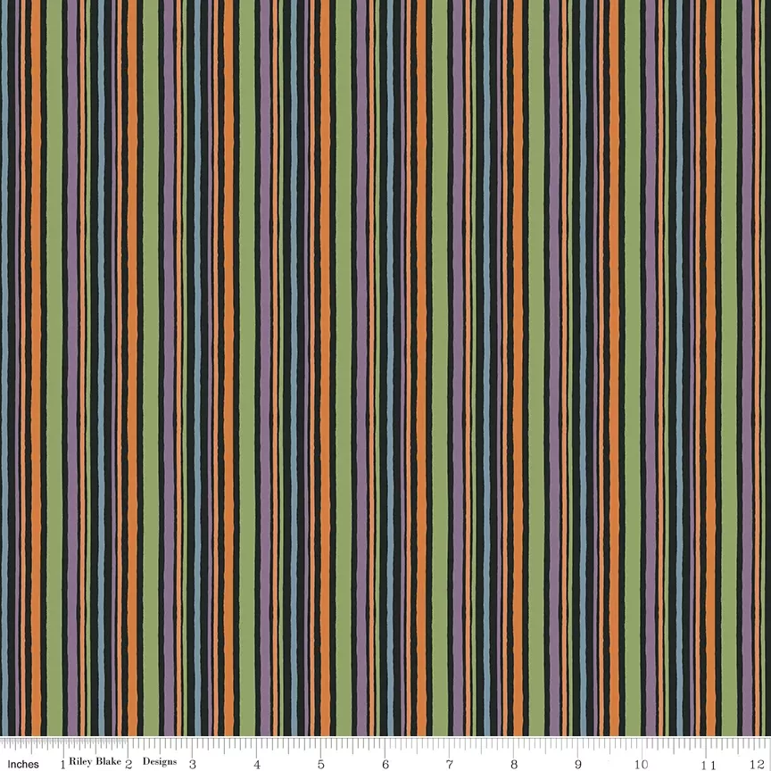 Trick or Treat | Stripes Black by Lisa Audit for Riley Blake Designs | C15965-BLACK