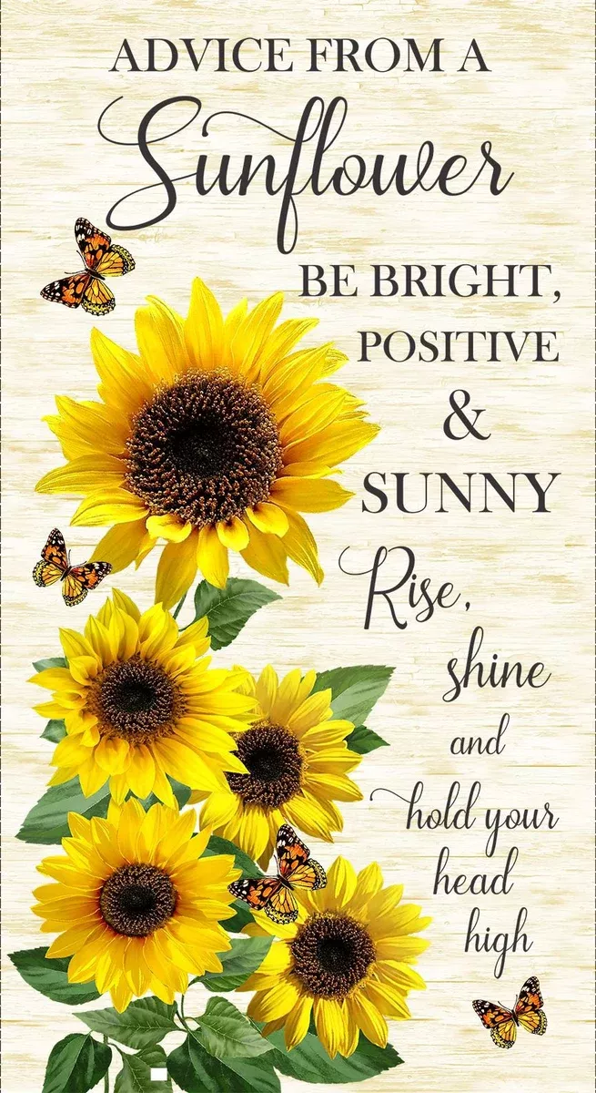 TT - Advice from a Sunflower Panel 24" PANEL-CD2921Cream