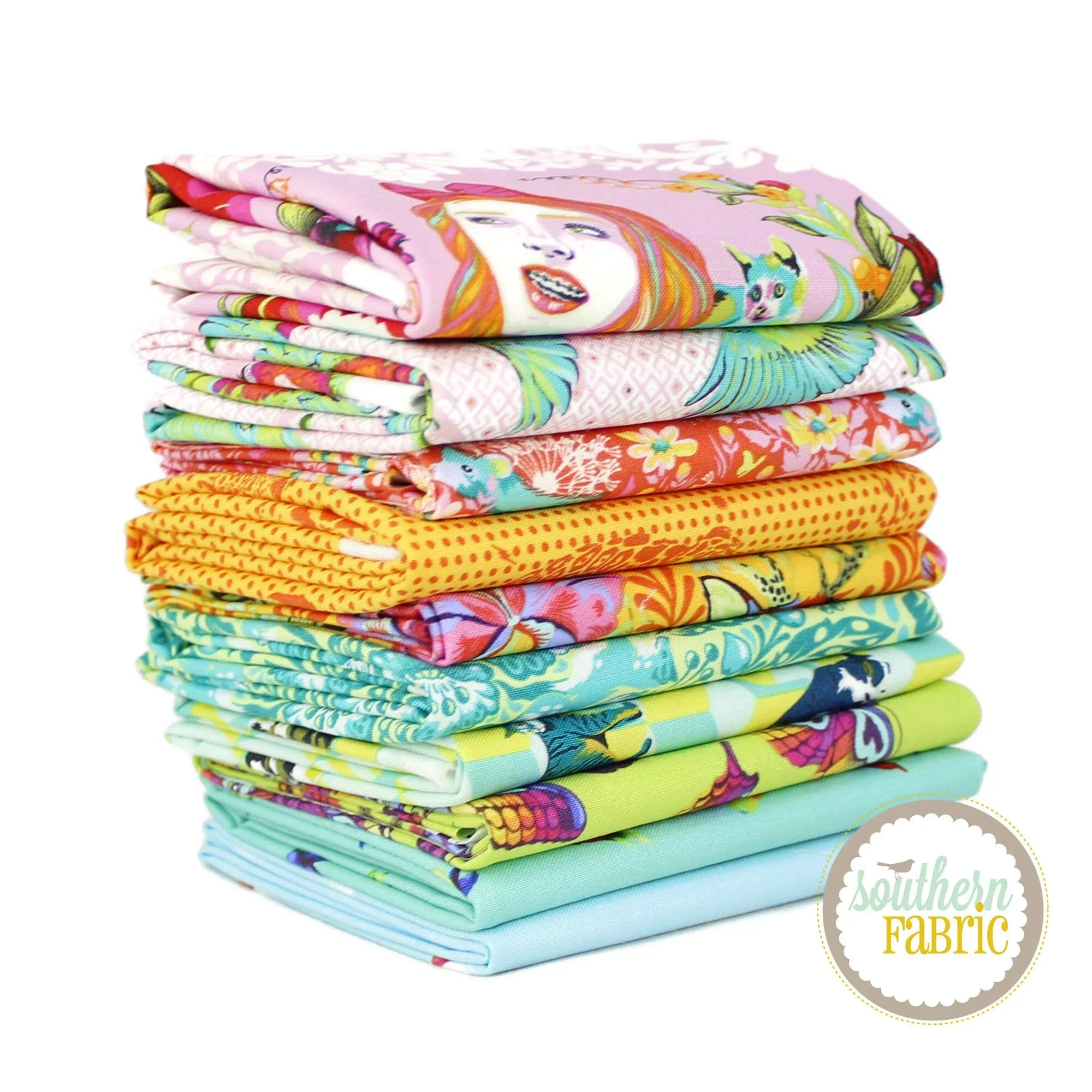 Tula Pink - Fat Quarter Bundle (10 pcs) by Tula Pink for Free Spirit