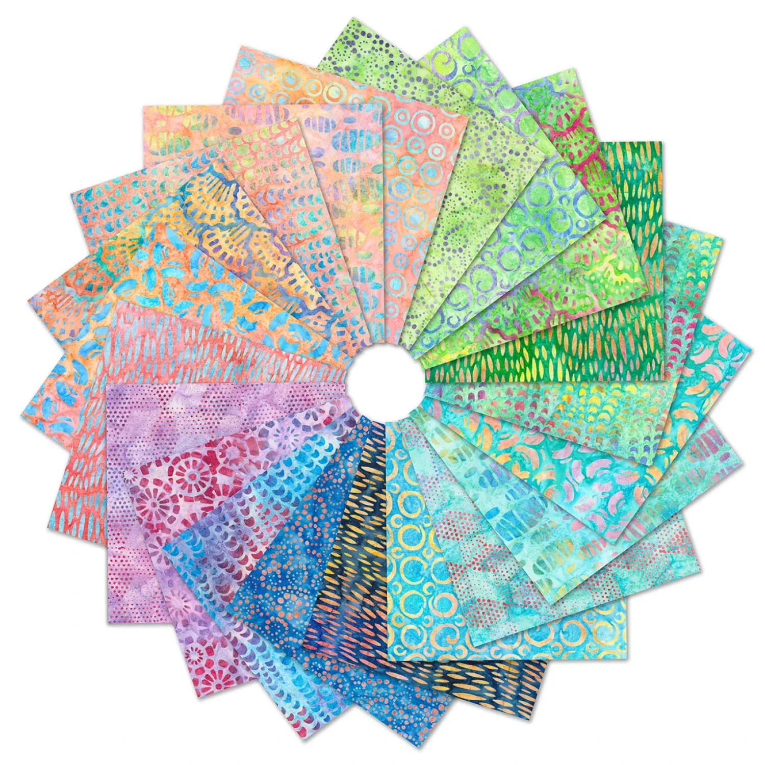 Tutti Frutti Artisan Batiks | 10" Square Pack by Lunn Studios for Robert Kaufman | 42 pcs