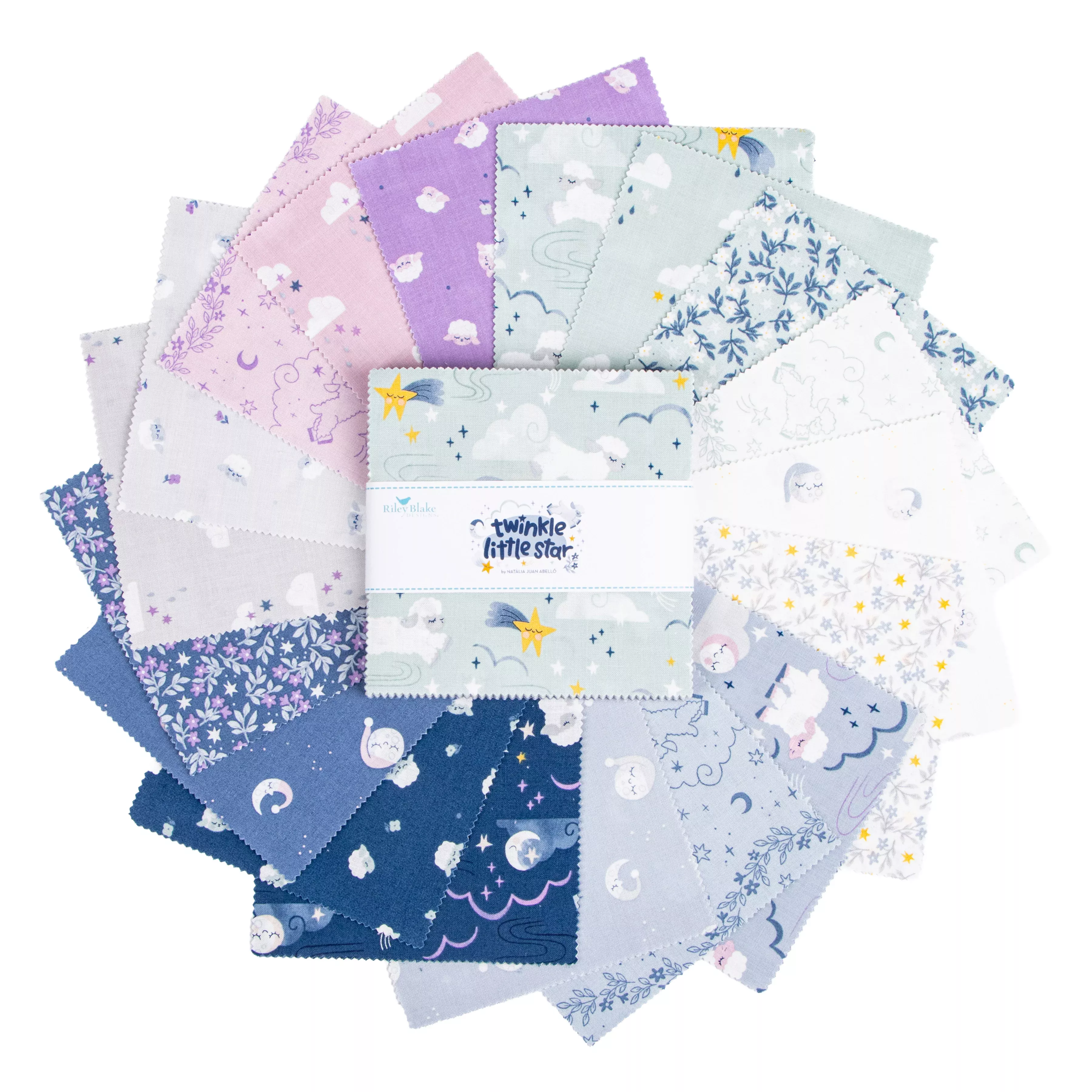 Twinkle Little Star | 5" Charm Pack by Natàlia Juan Abelló for Riley Blake | 42 pcs