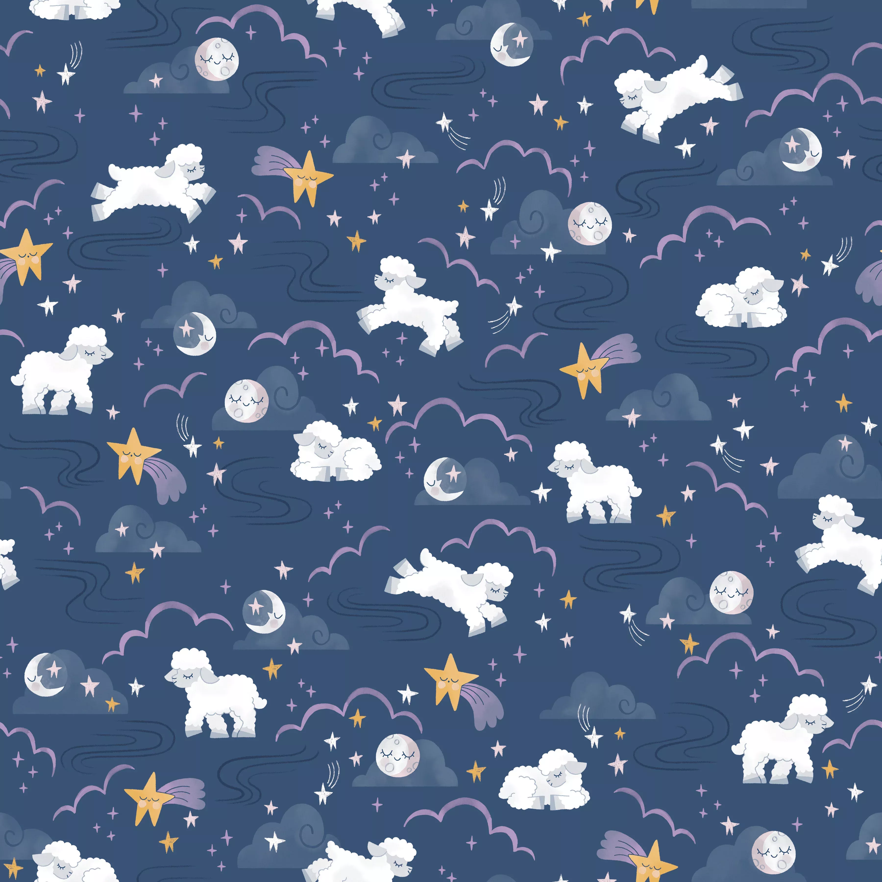 Twinkle Little Star | Main Nighttime by Natàlia Juan Abelló for Riley Blake | C16300-NIGHTTIME