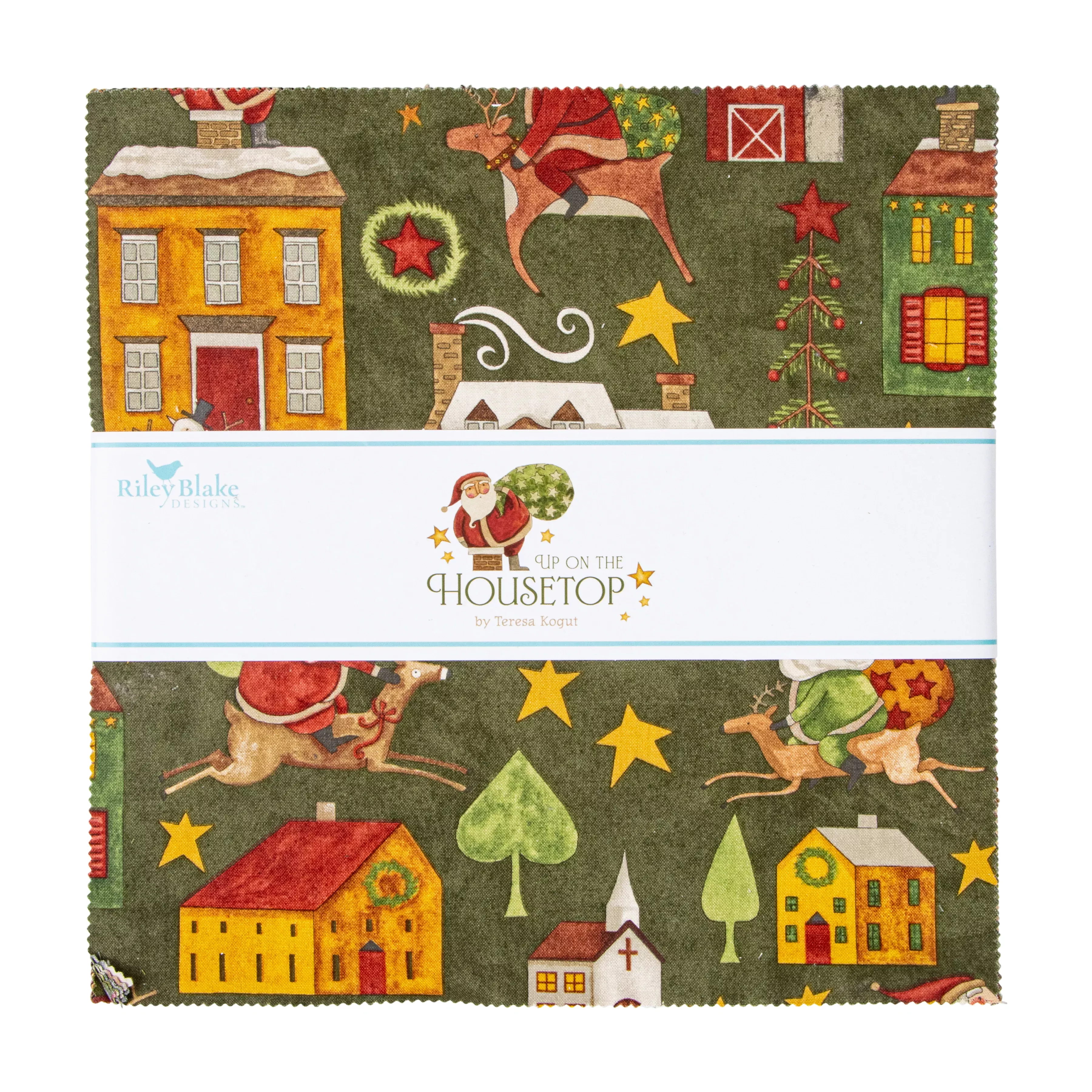 Up on the Housetop | 10" Precut Squares by Teresa Kogut for Riley Blake | 42pcs