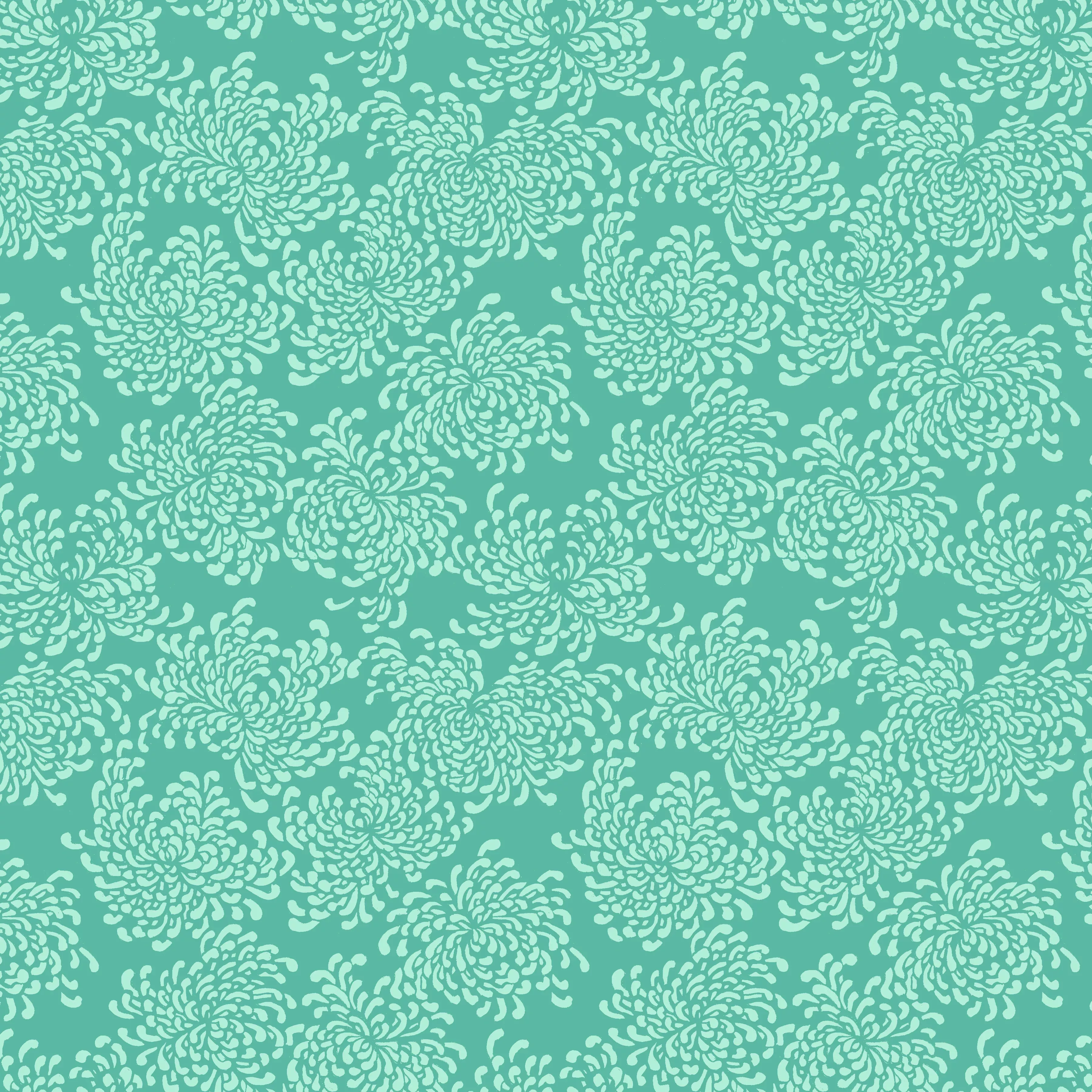 Utopia | Summer Blossoms - Aqua by Snow Leopard Designs for FreeSpirit | PWSL145.AQUA
