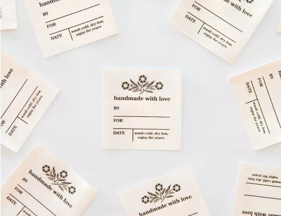 Vintage Handmade with Love Labels