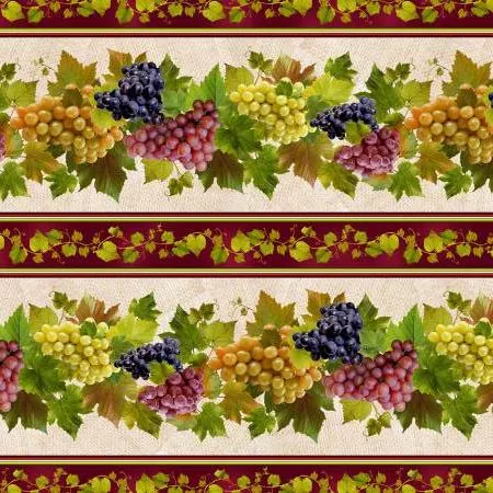 Viva Vino - Cream Grape Vine Stripe