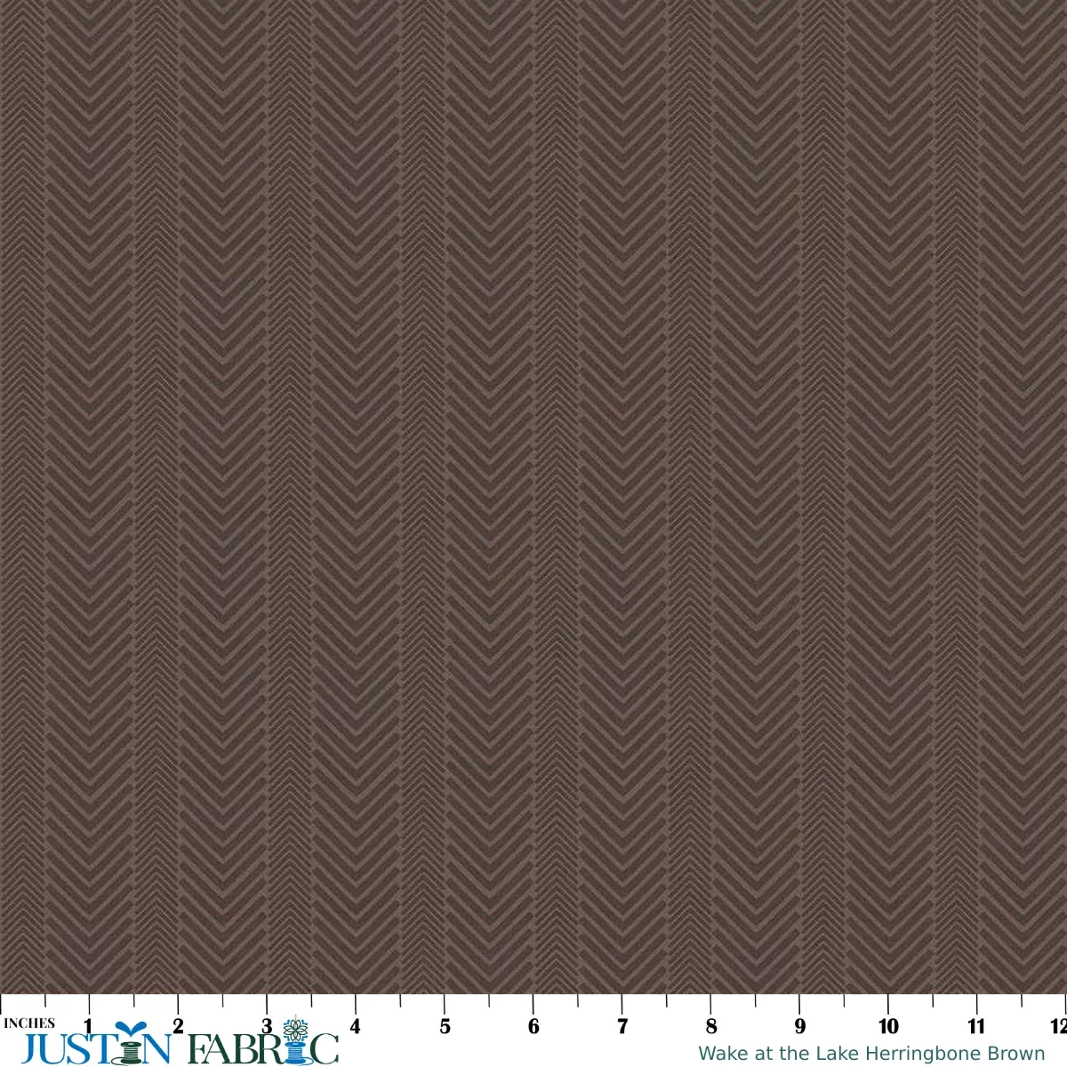 Wake at the Lake Herringbone Brown Yardage by Tara Reed | Riley Blake Designs