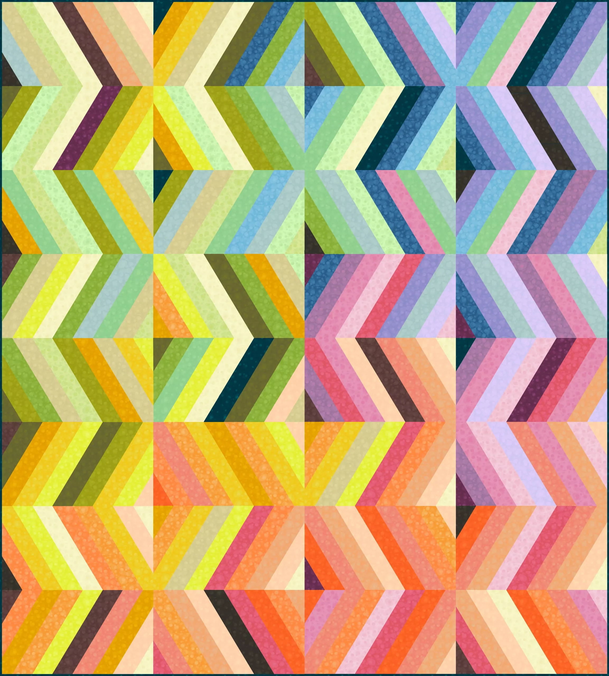 Watermark | Color Frolic Quilt Kit by Tamara Kate for Windham | 72" x 80"